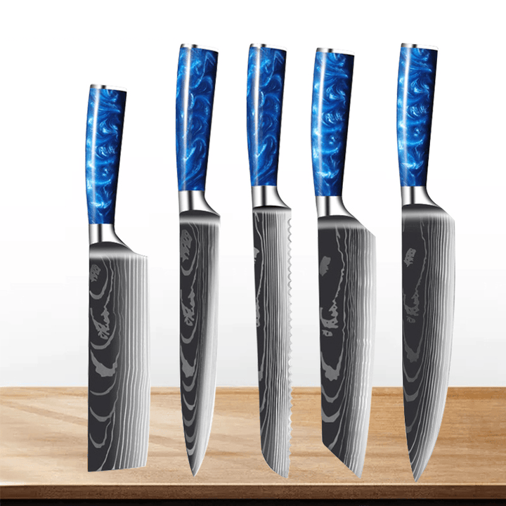 Couteau de Chef Japonais en Acier Inoxydable – Précision et Polyvalence pour Viande et Pain 12