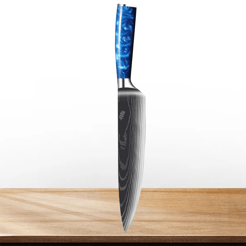 Couteau de Chef Japonais en Acier Inoxydable – Précision et Polyvalence pour Viande et Pain 13