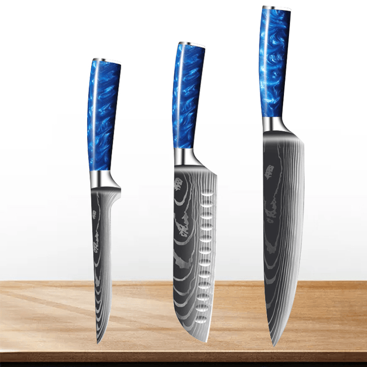 Couteau de Chef Japonais en Acier Inoxydable – Précision et Polyvalence pour Viande et Pain 14