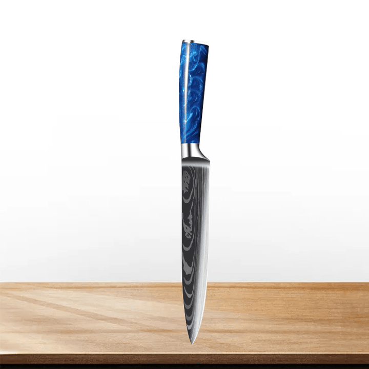 Couteau de Chef Japonais en Acier Inoxydable – Précision et Polyvalence pour Viande et Pain 6