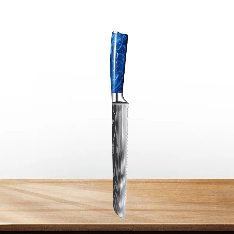 Couteau de Chef Japonais en Acier Inoxydable – Précision et Polyvalence pour Viande et Pain 8