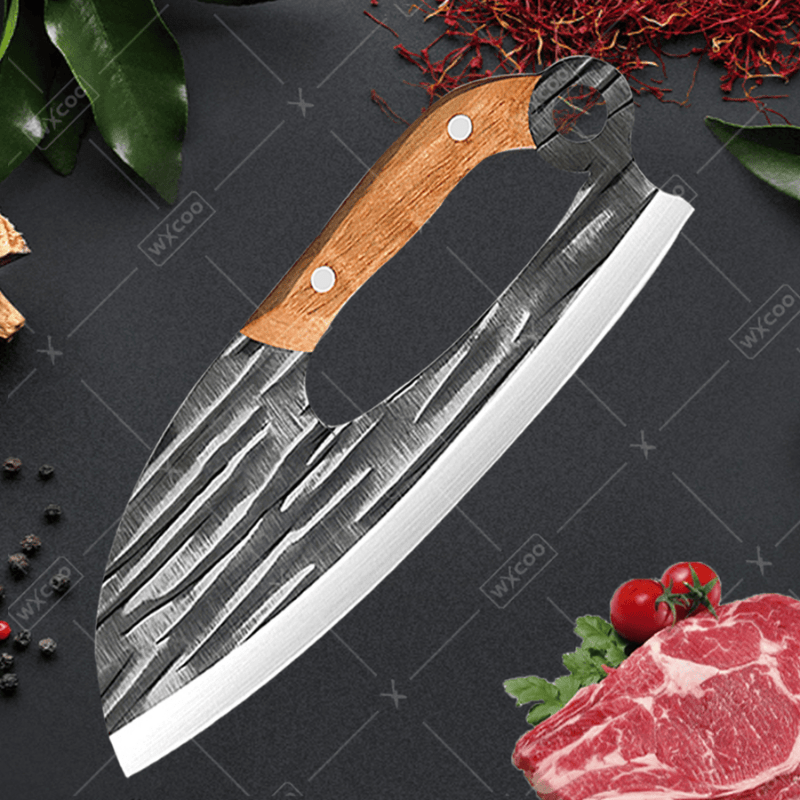Couteau de Chef en Acier Inoxydable à Feuilles Complètes – 20,9 cm, Multifonctionnel avec Poignée Ergonomique 1