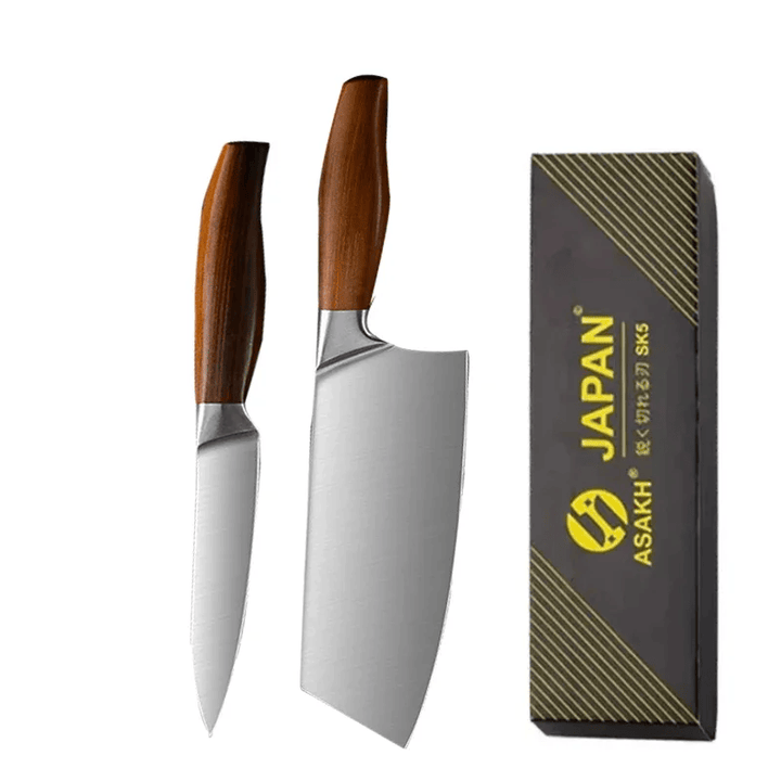 Couteau de Cuisine Santoku Professionnel en Acier Inoxydable – Lame Polyvalente pour Viande, Poisson et Légumes 10