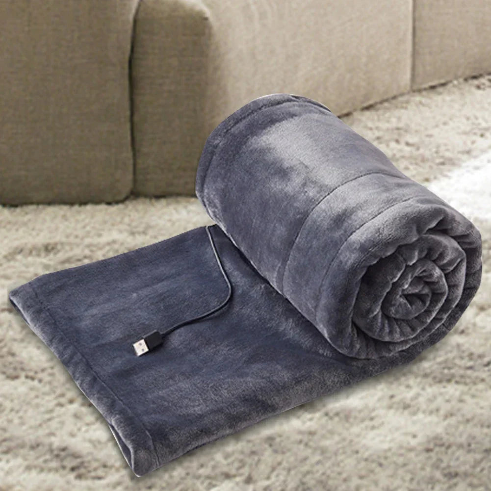 Couverture Chauffante USB Douce 3 Réglages de Température 99x79 cm – Confort Optimal à Domicile et en Déplacement 0