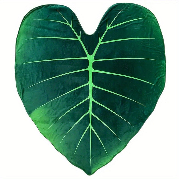 Couverture en Forme de Feuille Vert 140x180 cm – Douce et Respirante, Idéale pour Toutes les Saisons 3