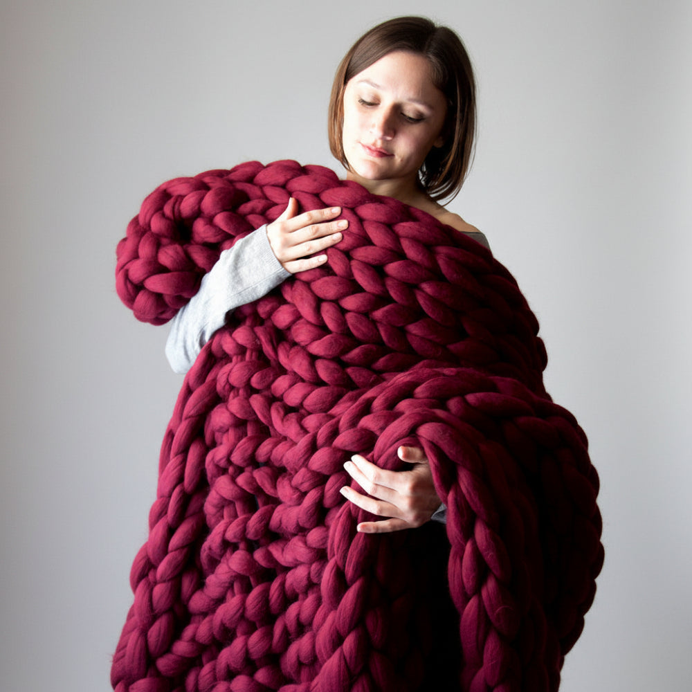 Couverture en Laine Tissée à la Main – Douceur et Élégance Scandinave 3