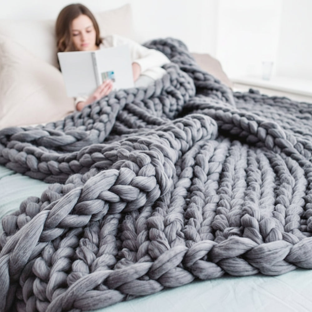 Couverture en Laine Tissée à la Main – Douceur et Élégance Scandinave 12