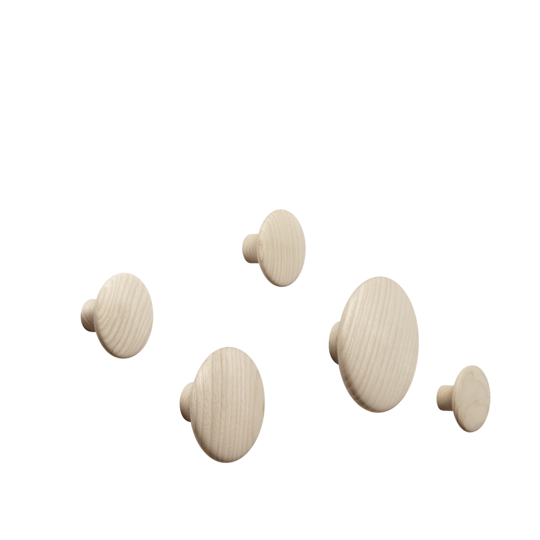 Crochets en Bois Design Moderne – Lot de 5 en Chêne et Noyer pour Décoration Intérieure, Éléments Personnalisables 0