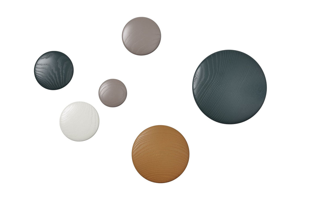 Crochets en Bois Design Moderne – Lot de 5 en Chêne et Noyer pour Décoration Intérieure, Éléments Personnalisables 2