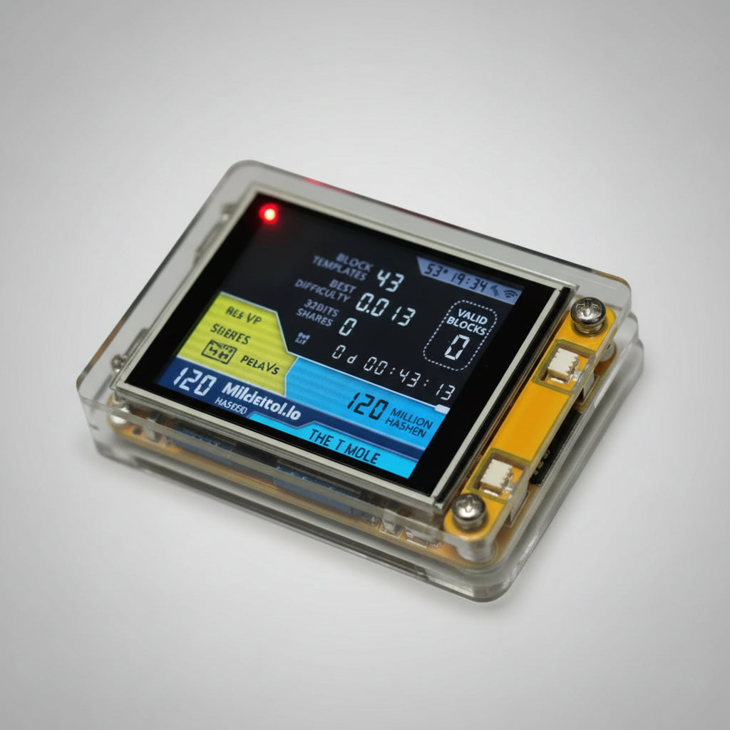 Crypto Miner Bitcoin Mining Device ESP32 Desktop Hashrate Monitor