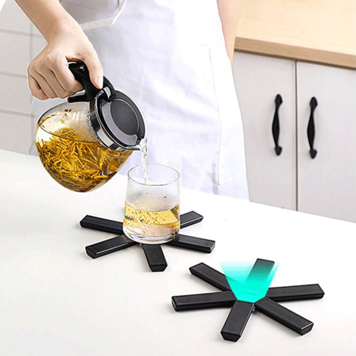 Dessous de Verre Pliable Résistant à la Chaleur – Compact et Facile à Nettoyer, Idéal pour Cuisine et Table 1