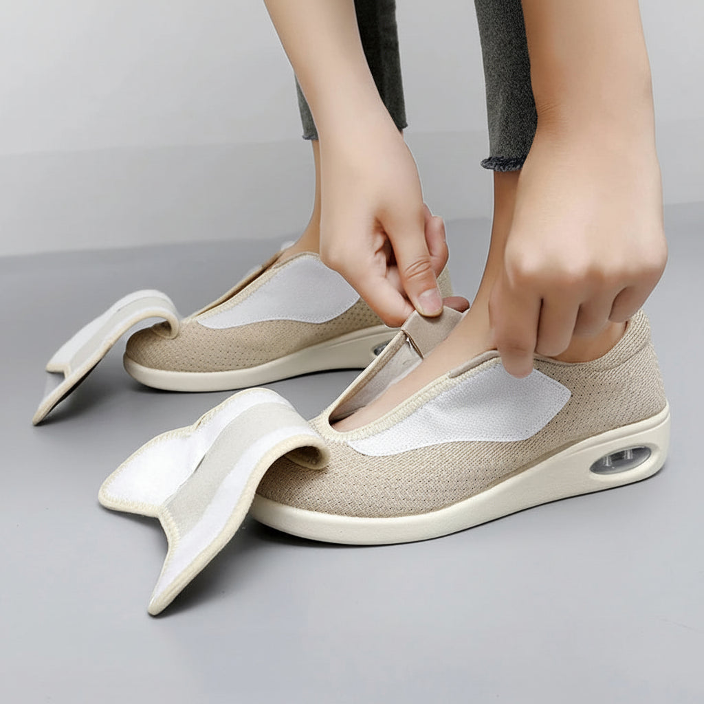 Comfortable Shoes Wide Feet Adjustable Fit Cushioning