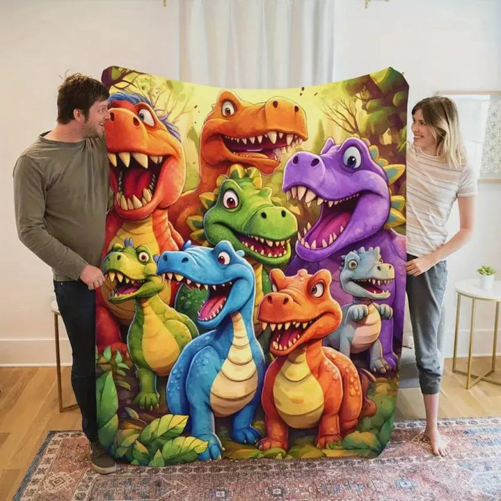 Throw Blanket Dinosaur Print Kids Room Decor