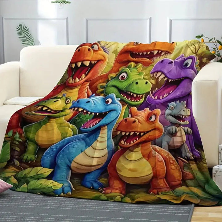 Throw Blanket Dinosaur Print Kids Room Decor