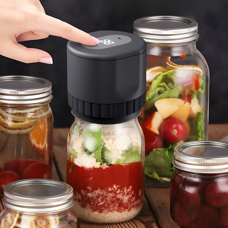 Dispositif de Mise Sous Vide Compact Noir avec Technologie Avancée pour Conserver la Fraîcheur des Aliments 0