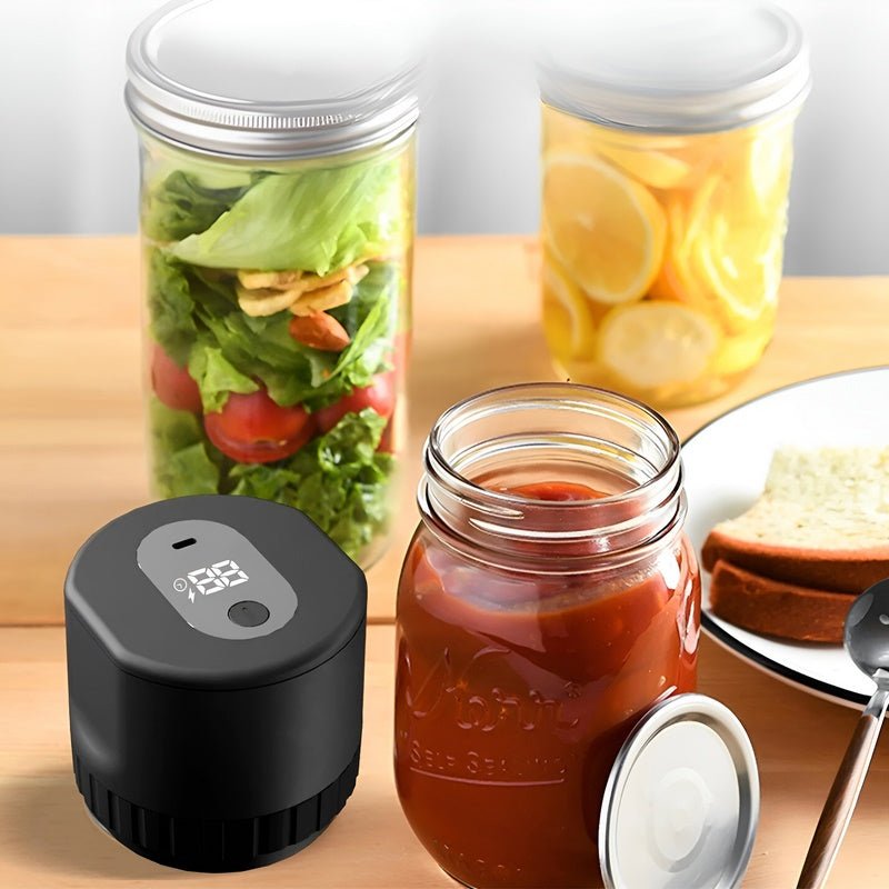 Dispositif de Mise Sous Vide Compact Noir avec Technologie Avancée pour Conserver la Fraîcheur des Aliments 1