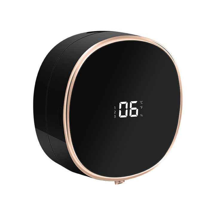 Distributeur de Savon Automatique Mural en Plastique Noir - Design Moderne avec Capteur pour Mains Libres et Hygiène Pratique 0