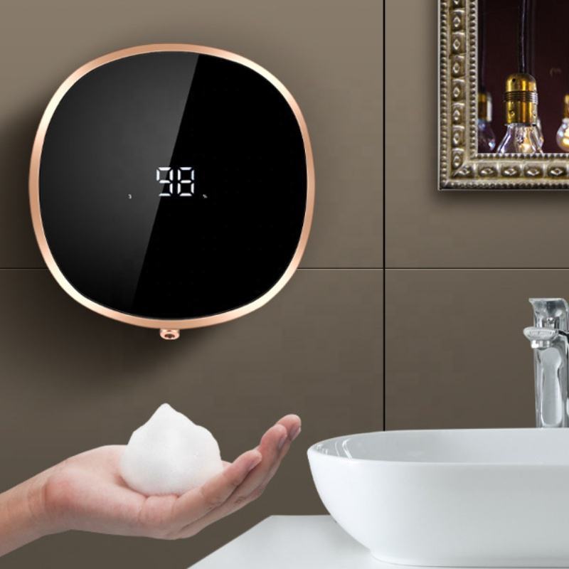 Distributeur de Savon Automatique Mural en Plastique Noir - Design Moderne avec Capteur pour Mains Libres et Hygiène Pratique 1