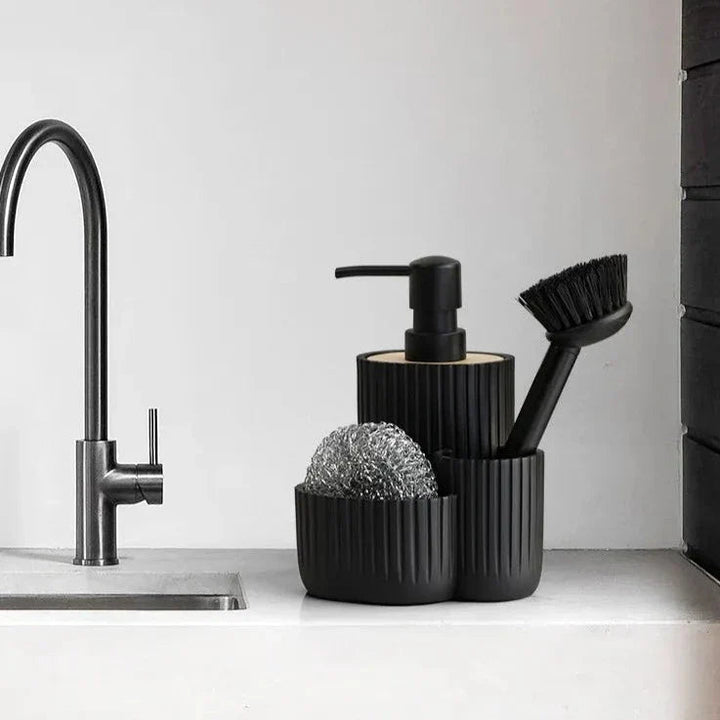 Distributeur de Savon Mural Pratique avec Porte-Éponge – Design Compact et Efficace pour Cuisine 1