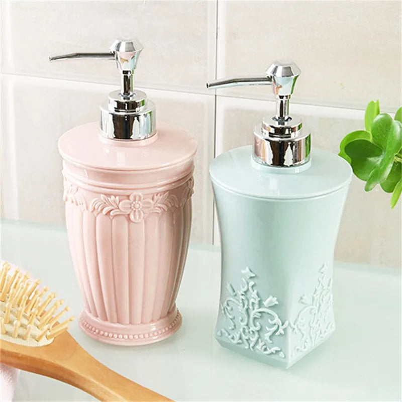Distributeur de Savon Mural en Vitrail – Pompe Manuelle pour Savon Liquide, Élégant et Pratique pour Salle de Bain 1