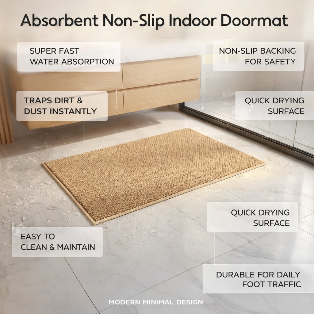 Doormat Absorbent Non Slip Indoor Entry Door Mat