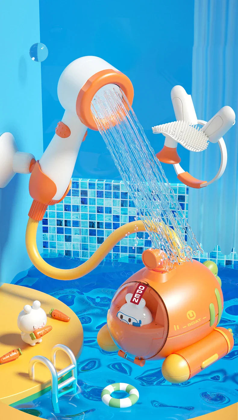 Douche de Bateau AquaSub – Jouet de Bain Interactif en Plastique ABS pour Enfants, Idéal pour le Bain et l'Imagination 1
