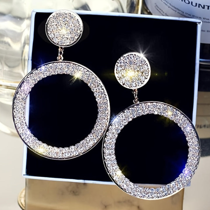 Ohrringe Hängend Rund Kristall Boho Legierung Damen Muttertag Geschenk