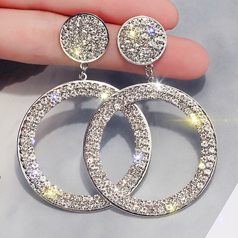 Ohrringe Hängend Rund Kristall Boho Legierung Damen Muttertag Geschenk