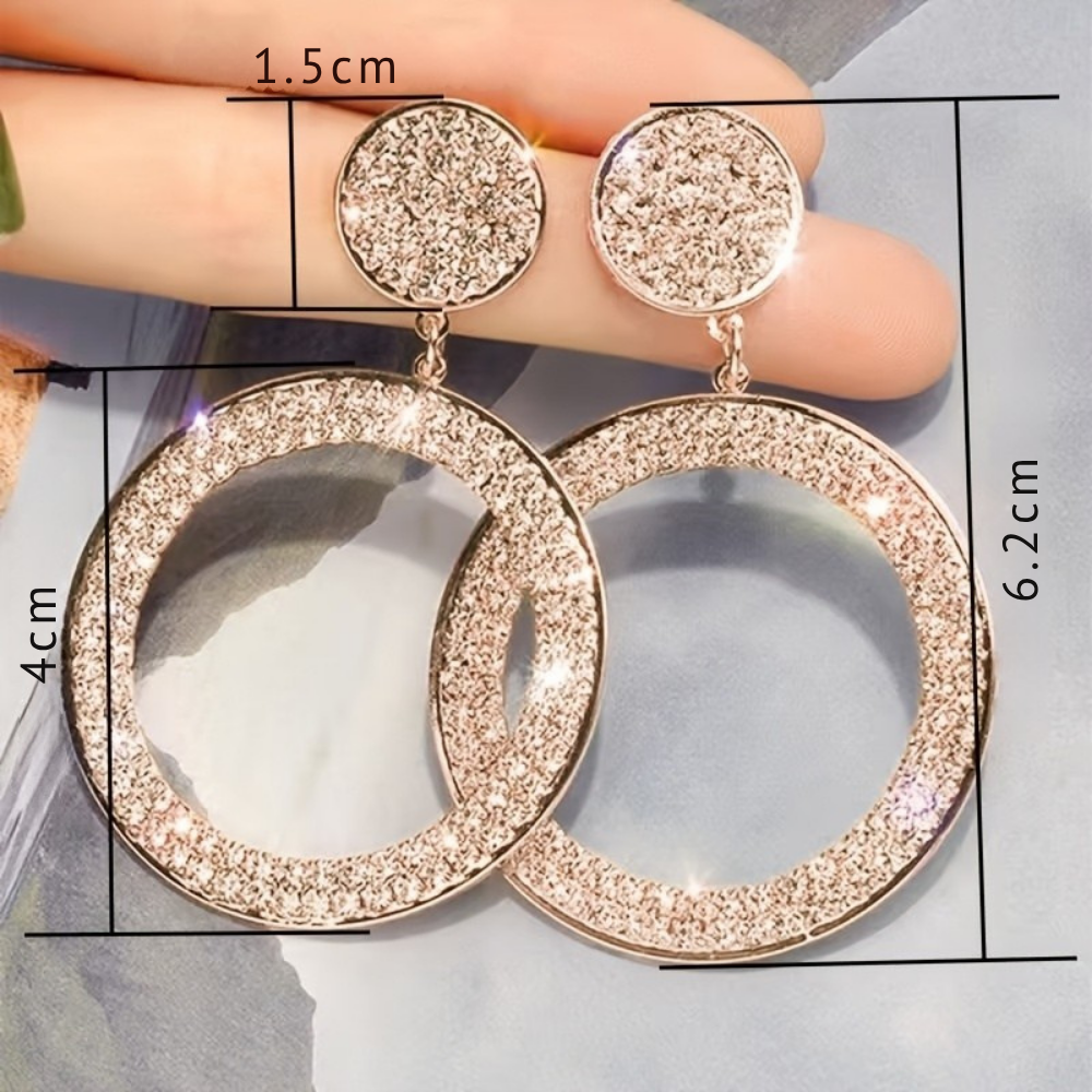 Ohrringe Hängend Rund Kristall Boho Legierung Damen Muttertag Geschenk