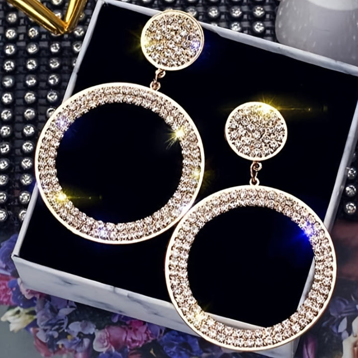 Ohrringe Hängend Rund Kristall Boho Legierung Damen Muttertag Geschenk