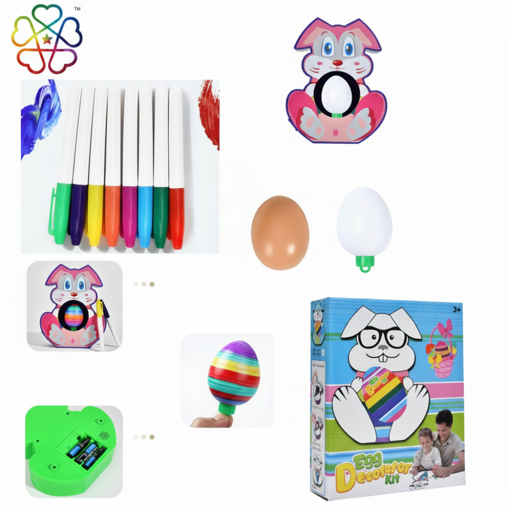 Egg Decorating Kit Spinner Machine Markers DIY Easter Fun