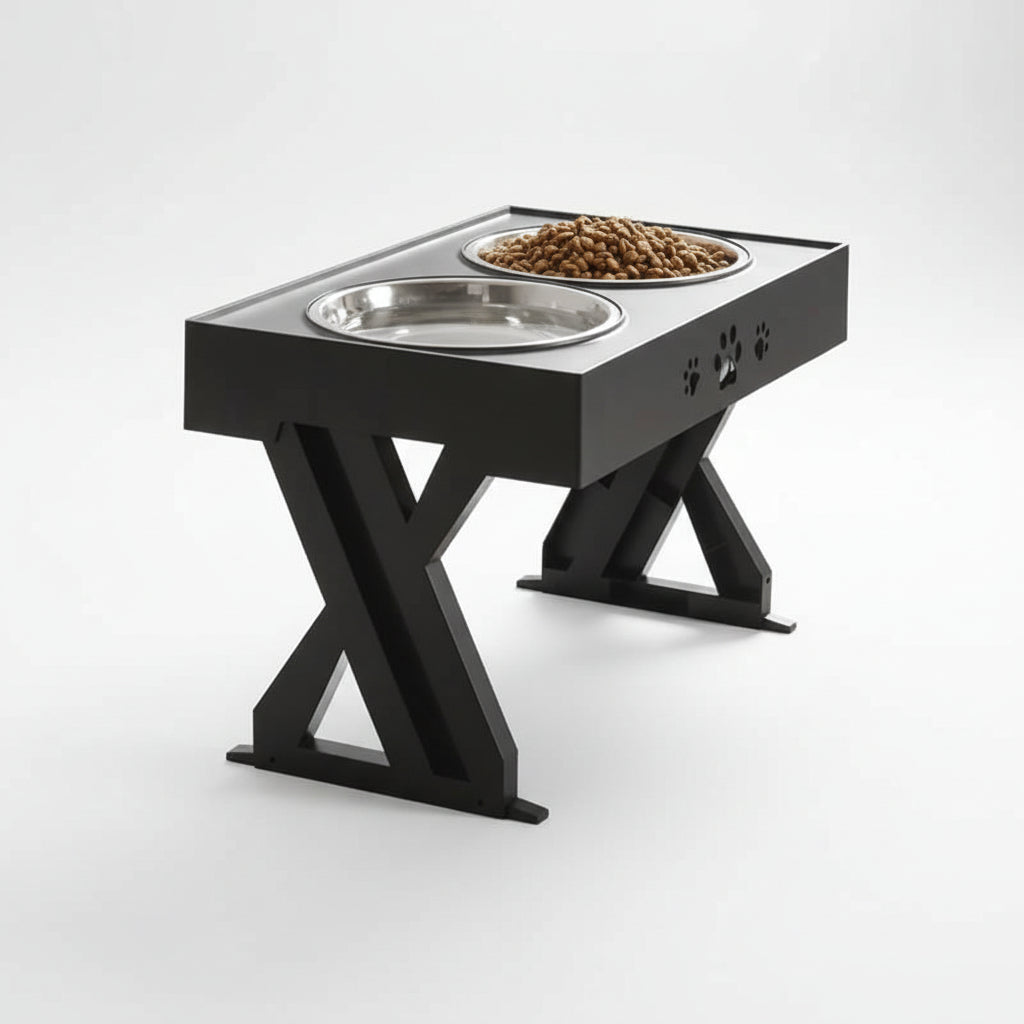 Elevated Dog Bowls Adjustable Raised Pet Feeder Stand