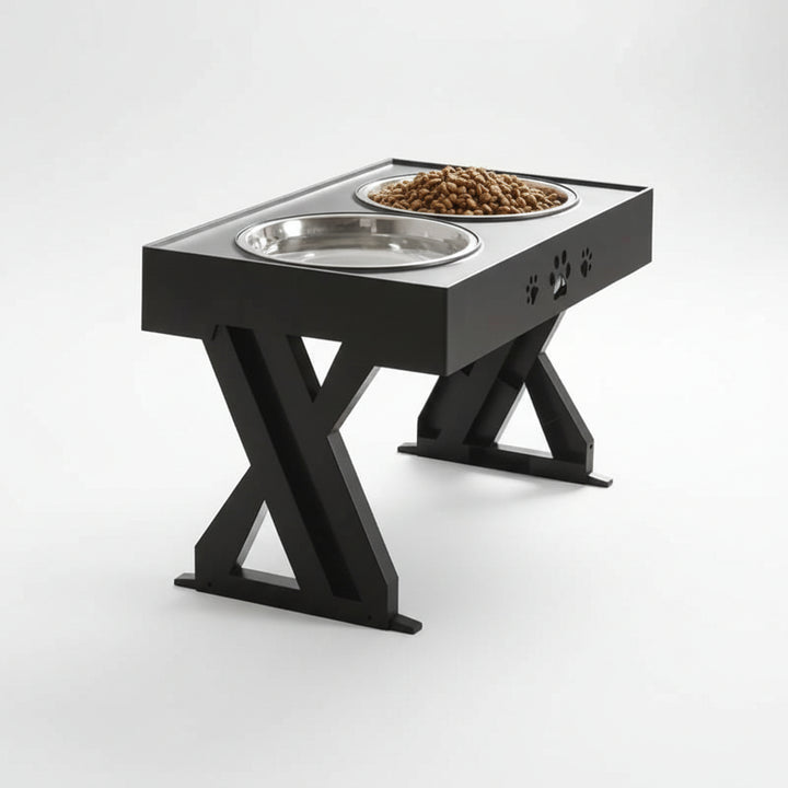 Elevated Dog Bowls Adjustable Raised Pet Feeder Stand