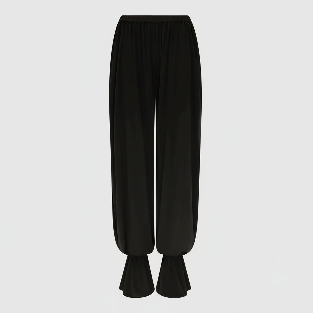 Costume da bagno donna con pantaloni a gamba larga, spalline regolabili, due pezzi