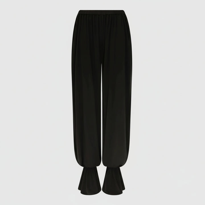 Costume da bagno donna con pantaloni a gamba larga, spalline regolabili, due pezzi