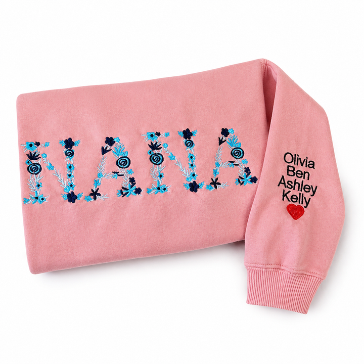 Festa Mamma Felpa Personalizzata Ricamo Floreale