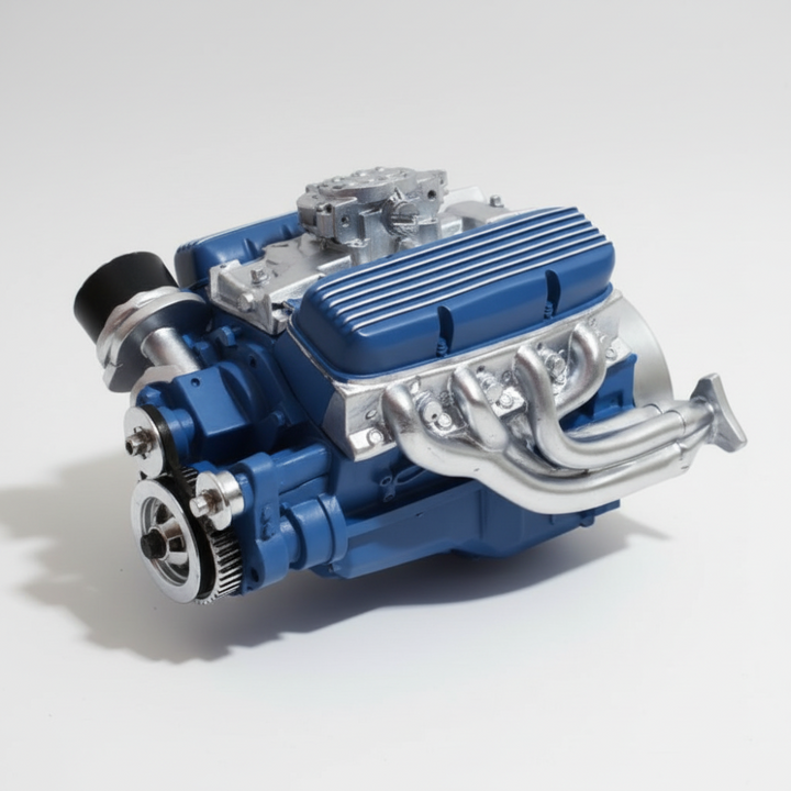 Sada mechanické montáže motoru model V8