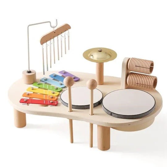 Ensemble Musical en Bois pour Enfants avec Xylophone Coloré et Instruments Variés – Matériaux Sûrs et Durables 2
