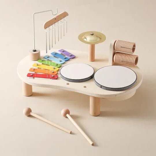 Ensemble Musical en Bois pour Enfants avec Xylophone Coloré et Instruments Variés – Matériaux Sûrs et Durables 3