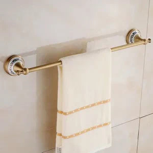 Ensemble d'Accessoires de Salle de Bain en Laiton Antique avec Porte Serviette et Porte Savon – Élégance Durable et Fonctionnelle 2