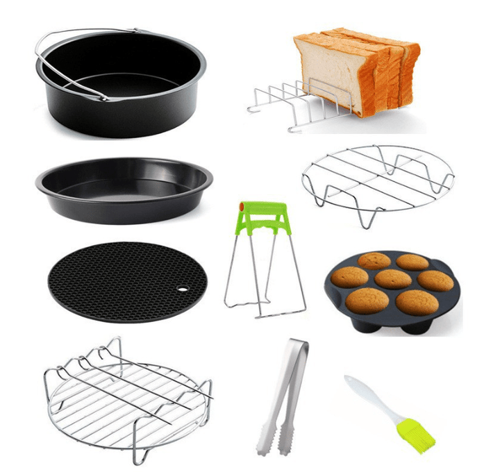 Ensemble d'Accessoires pour AirFryer - Outils Polyvalents pour Cuisson et Grillage, Ajustement Parfait et Durabilité 0