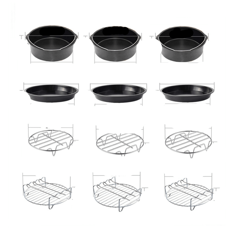 Ensemble d'Accessoires pour AirFryer - Outils Polyvalents pour Cuisson et Grillage, Ajustement Parfait et Durabilité 1