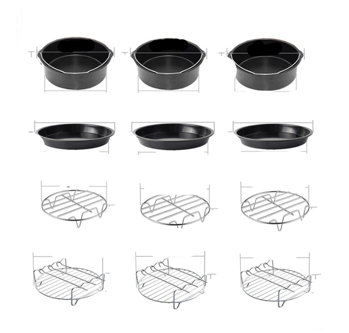 Ensemble d'Accessoires pour AirFryer - Outils Polyvalents pour Cuisson et Grillage, Ajustement Parfait et Durabilité 1