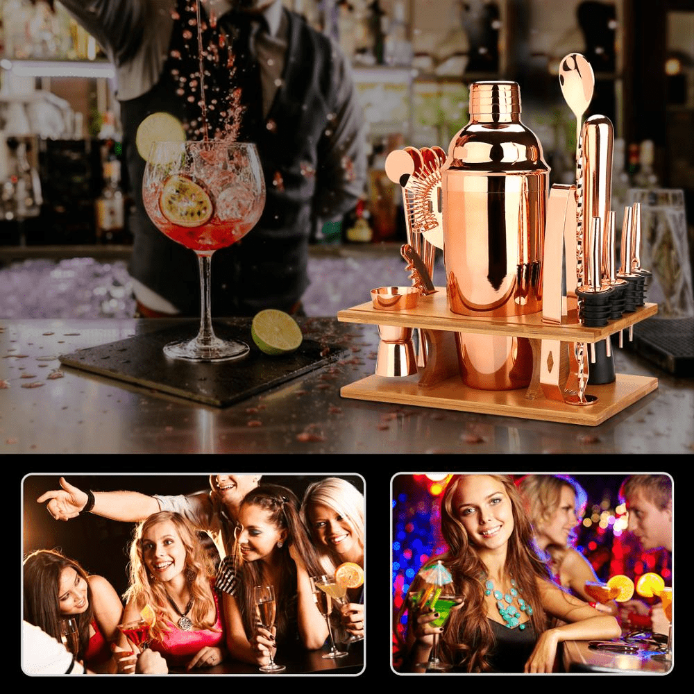 Ensemble de Barman 16 Pièces en Acier Inoxydable – Outils de Mixologie Complets 1