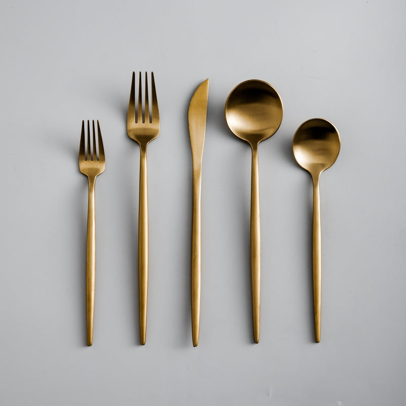 Ensemble de Couverts de Table en Acier Inoxydable Minimaliste – Élégance Durable pour Tous les Repas 0