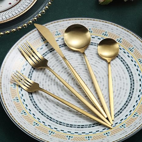 Ensemble de Couverts de Table en Acier Inoxydable Minimaliste – Élégance Durable pour Tous les Repas 8