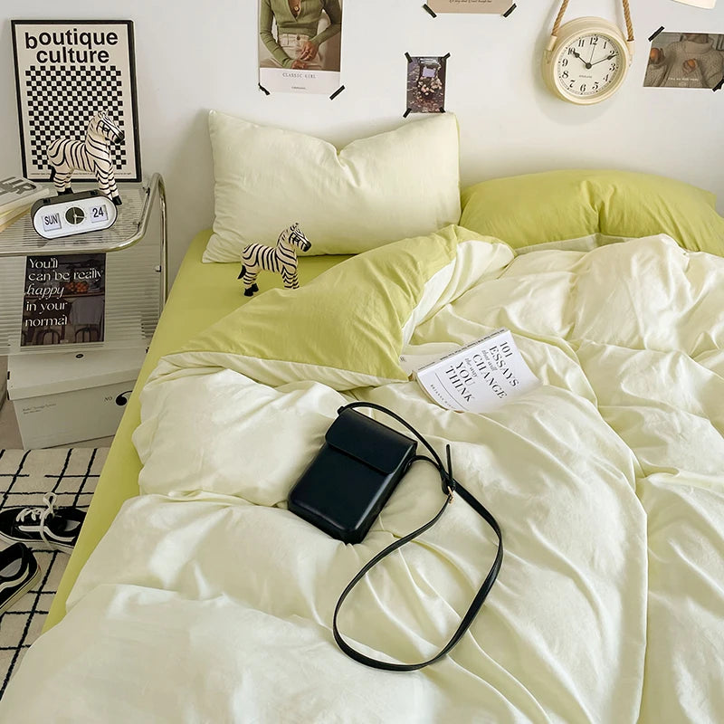 Ensemble de Housse de Couette en Microfibre Blanche – 3 Pièces avec Taies d'Oreiller 6