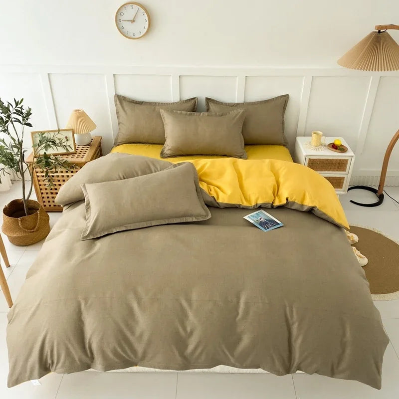 Ensemble de Literie à Rayures et à Carreaux en Polyester – Design Élégant et Confortable 10