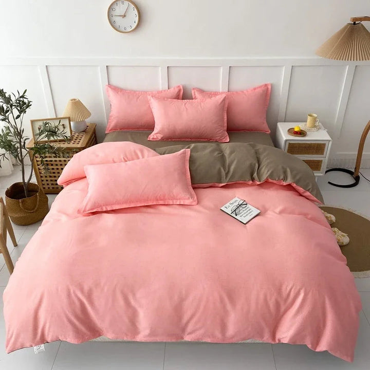 Ensemble de Literie à Rayures et à Carreaux en Polyester – Design Élégant et Confortable 14