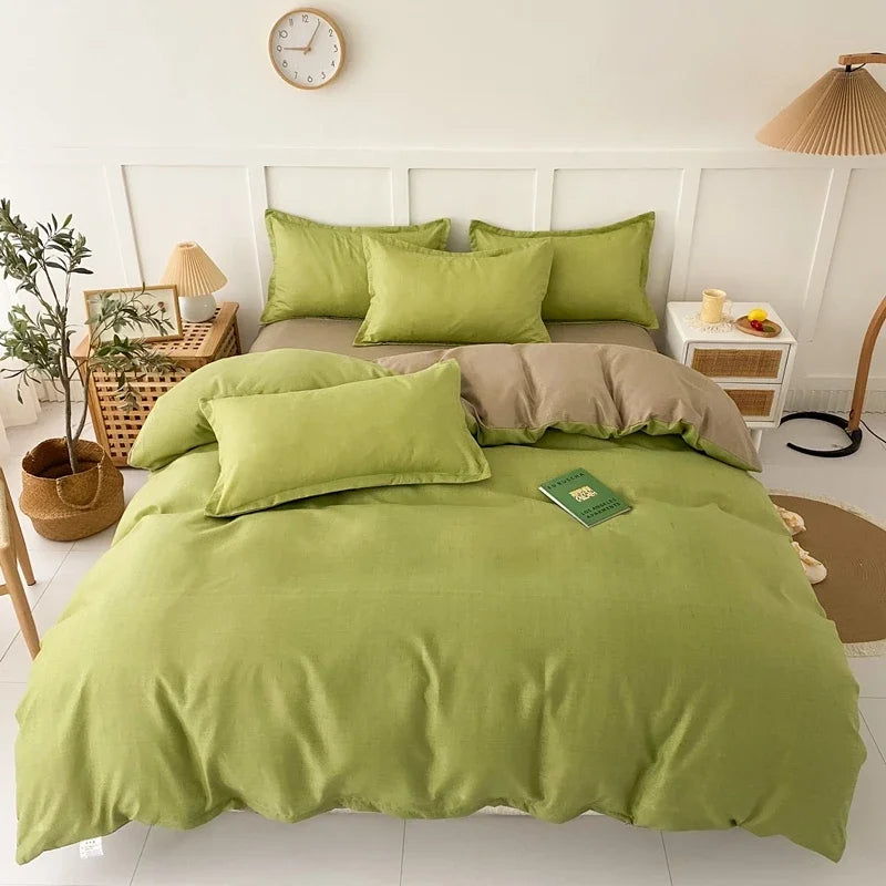 Ensemble de Literie à Rayures et à Carreaux en Polyester – Design Élégant et Confortable 21